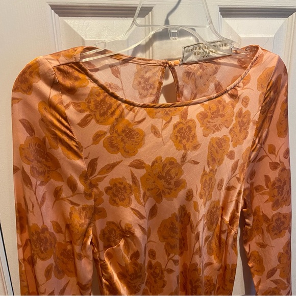 Jen's Pirate Booty Dress Womens Small Boho Chic Long Sleeve Mini Floral Festival - Picture 7 of 15